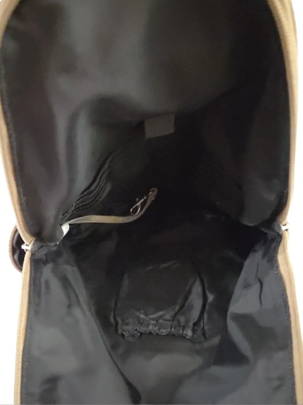 Baggallini Canvas Khaki Backpack with Black Trim